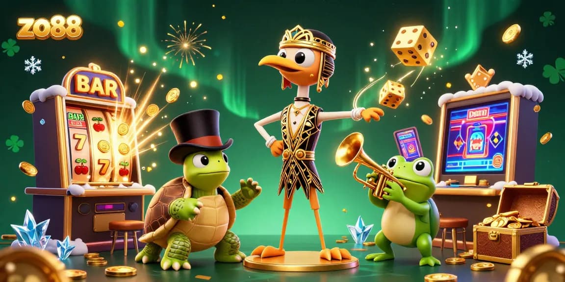 Experience thrilling gaming adventures with zo88, featuring vibrant slot machines and lively characters.
