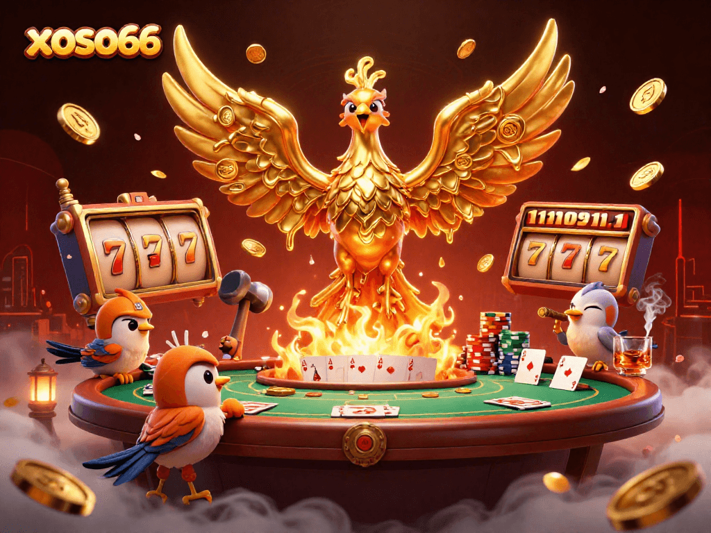 XOSO66 players winning big at the lively golden phoenix casino with vibrant gaming action.