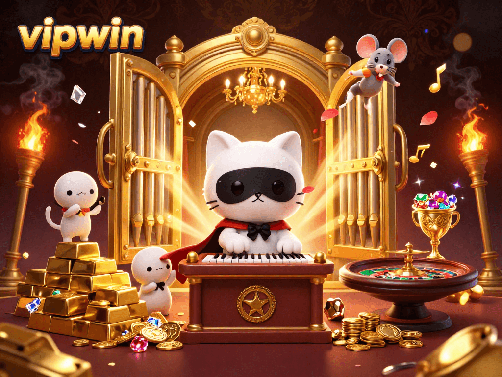 Win big at vipwin with the exciting live casino featuring unique characters in an ornate setting.