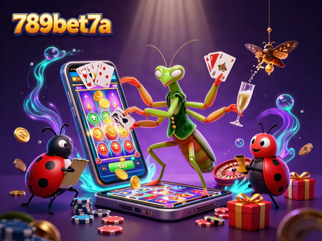 Experience thrilling gaming with 789bet7a's vibrant online casino atmosphere and dynamic characters.