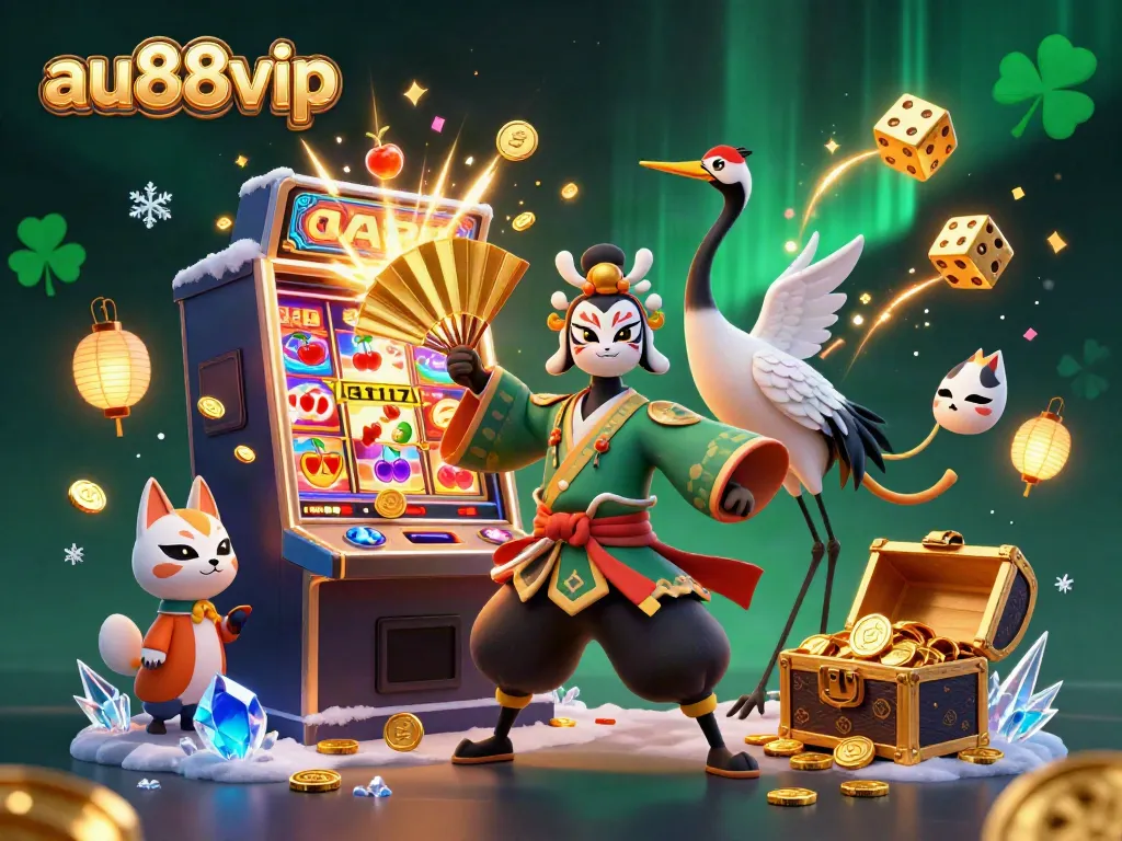 Experience the thrill of jackpots at au88vip with vibrant slot machines and captivating characters.