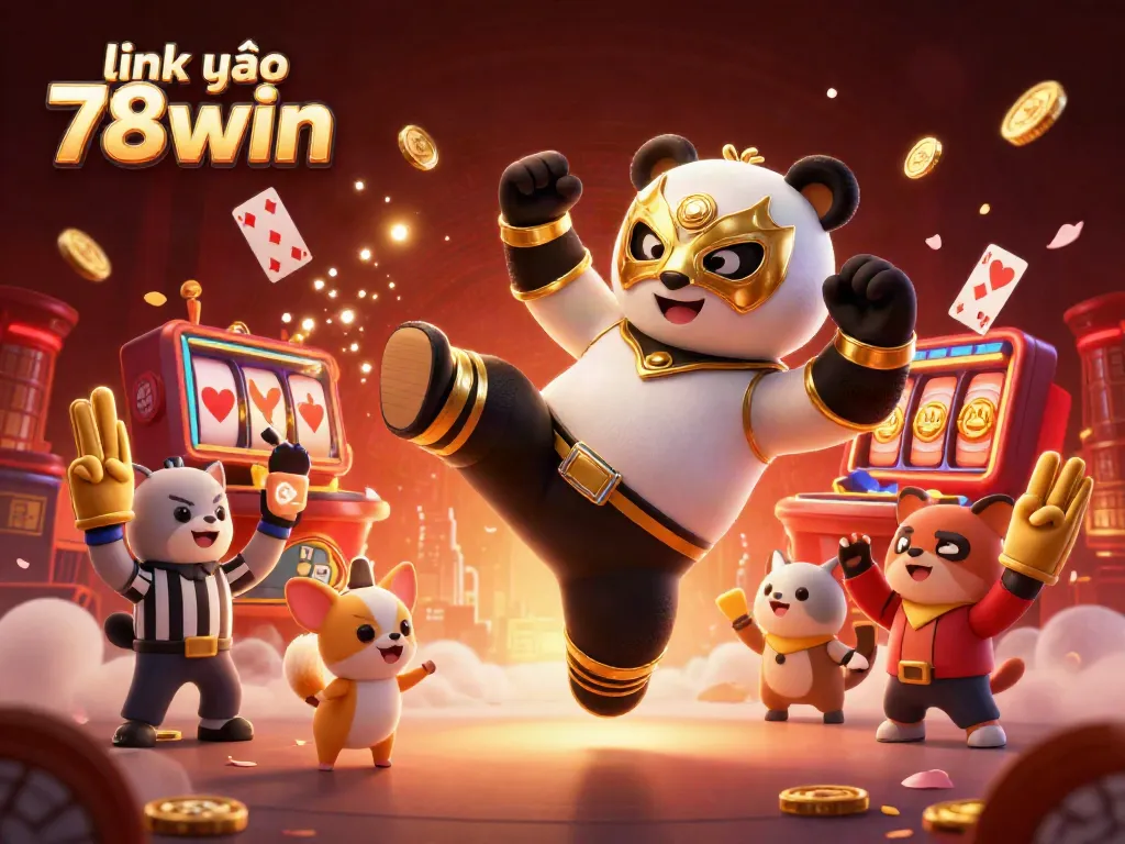 Experience the excitement of link vào 78win with a dynamic casino scene featuring lively characters and game elements.