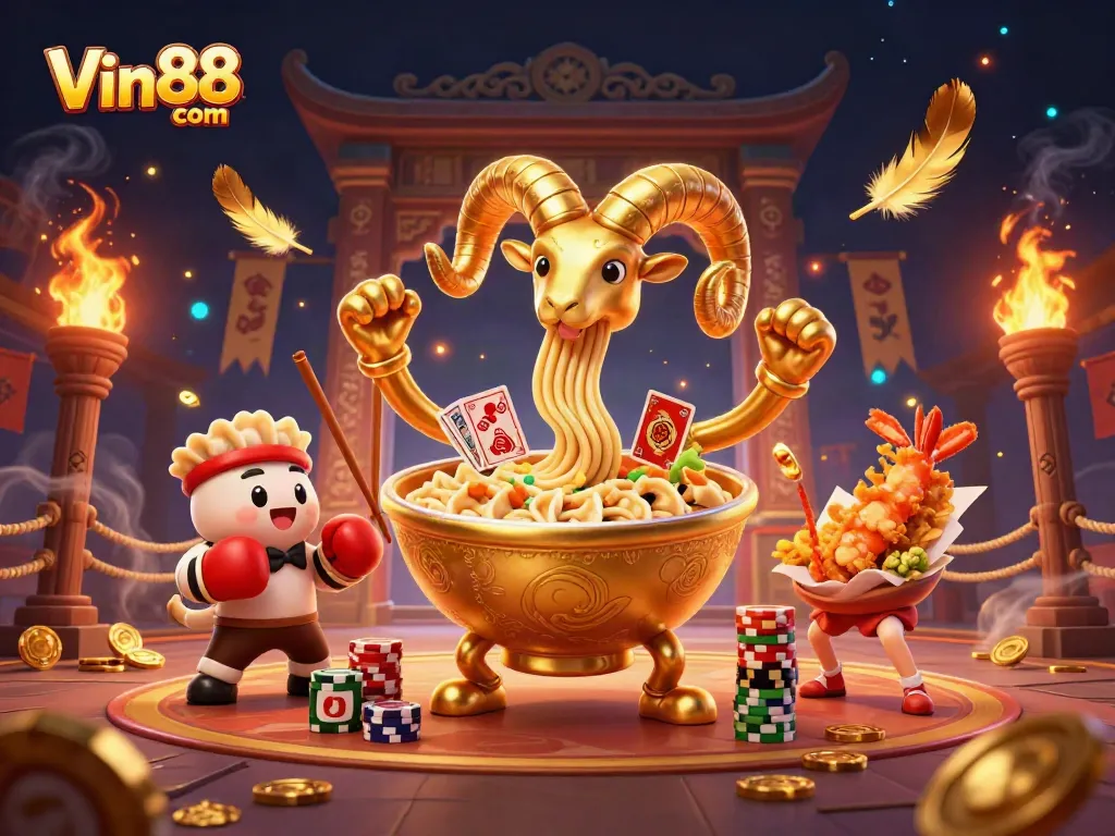 Engage in thrilling action at Vin88 com with vibrant casino-themed characters and dynamic gaming elements.
