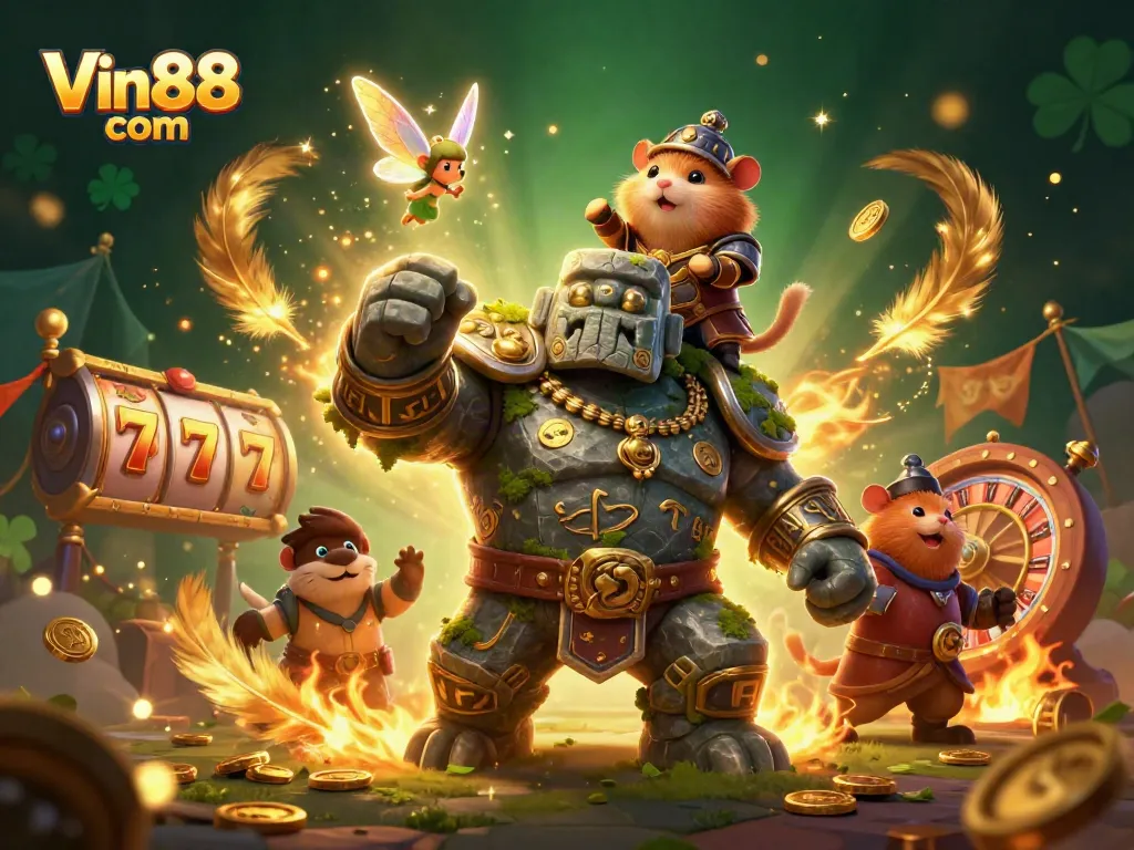 Experience thrilling gameplay at Vin88 com with the lively characters in an enchanting casino world.