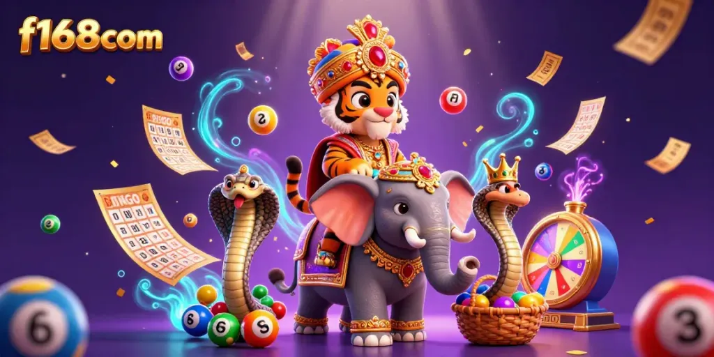 Experience vibrant action in f168com's online lottery world with dynamic game elements.